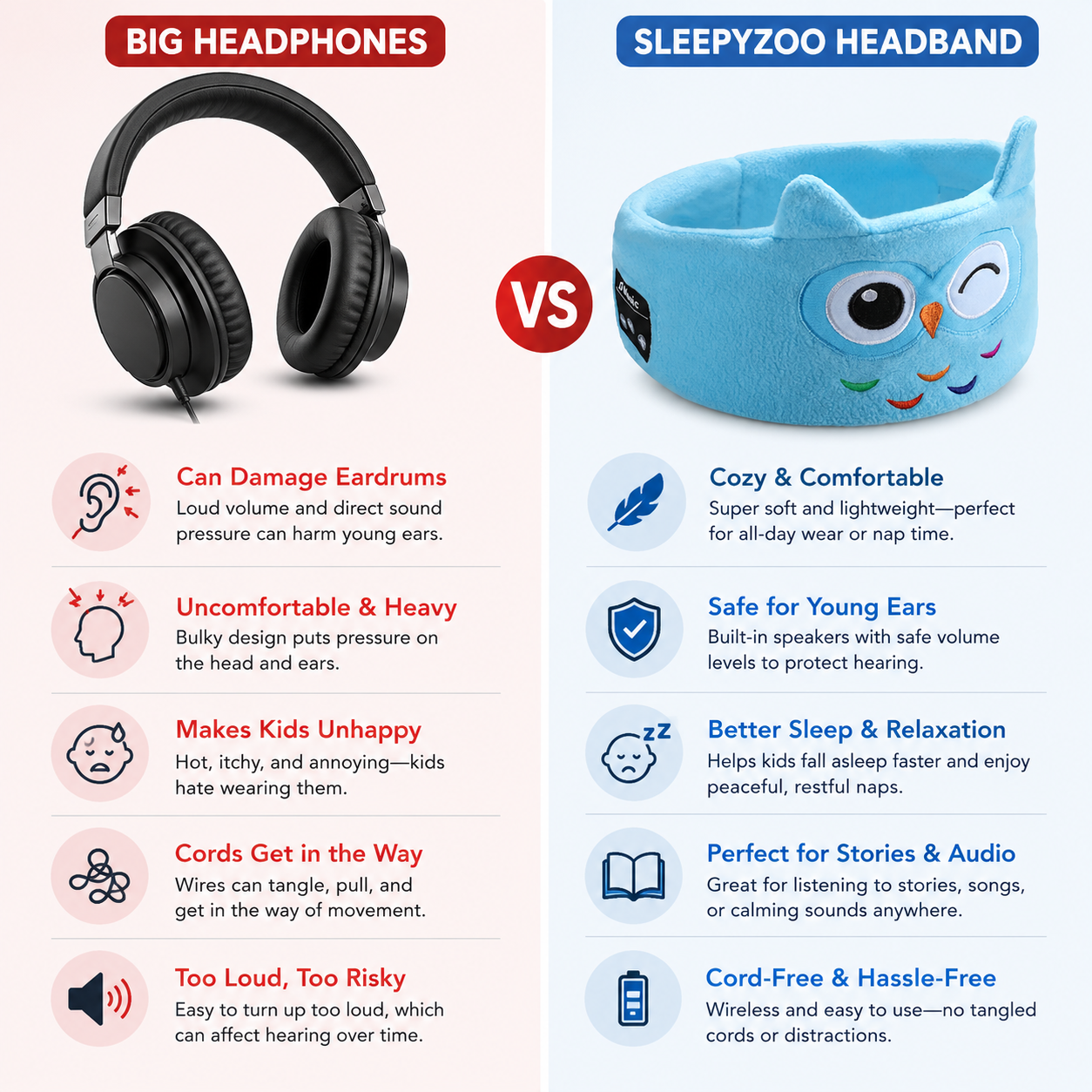 SleepyZoo Wireless Music Headbands