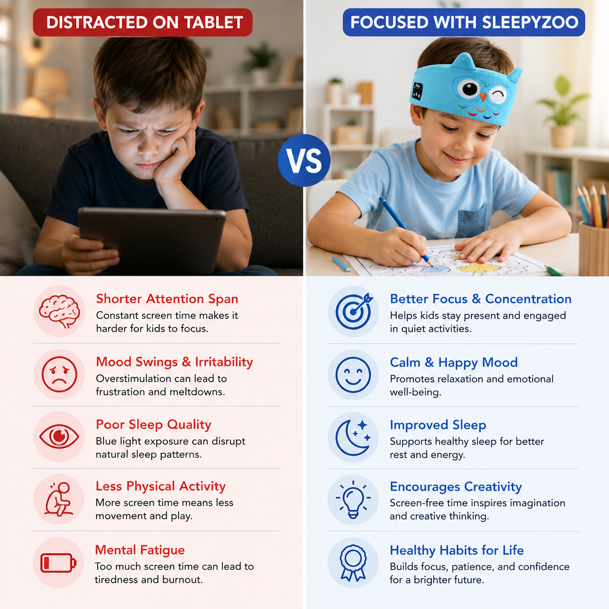 SleepyZoo Wireless Music Headbands