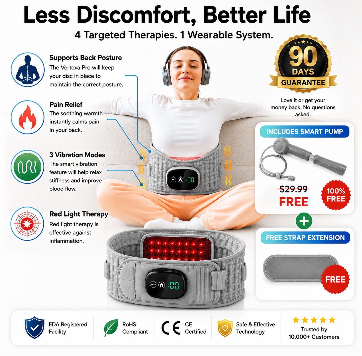 Vertexa Pro smart Decompression Belt