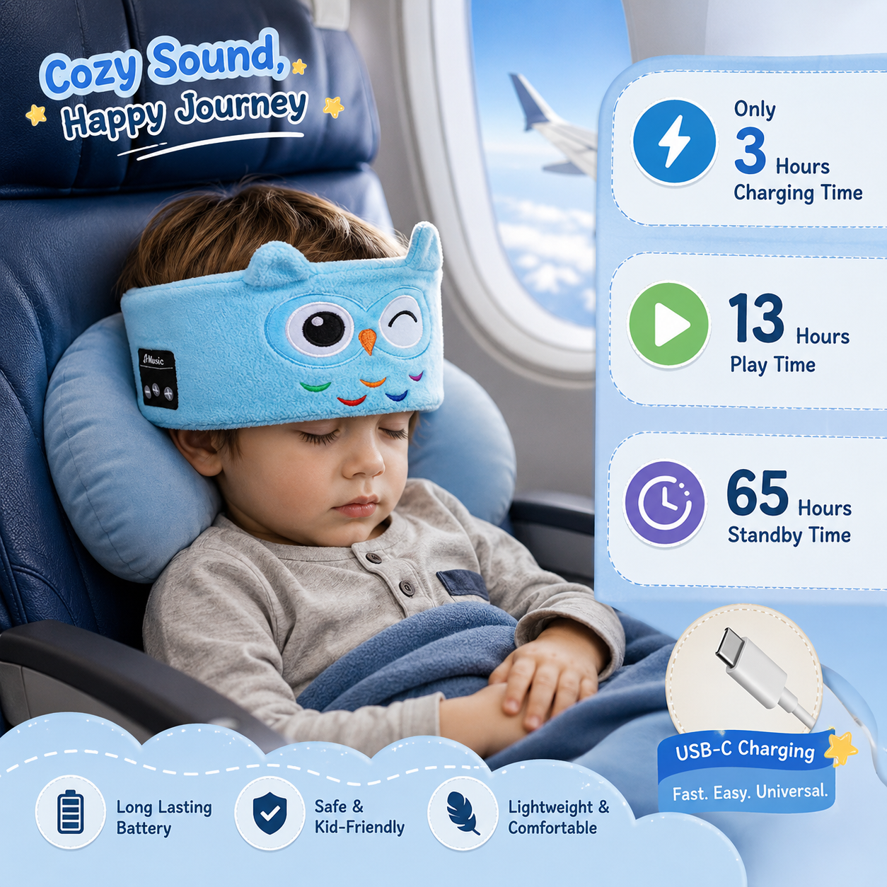 SleepyZoo Wireless Music Headbands
