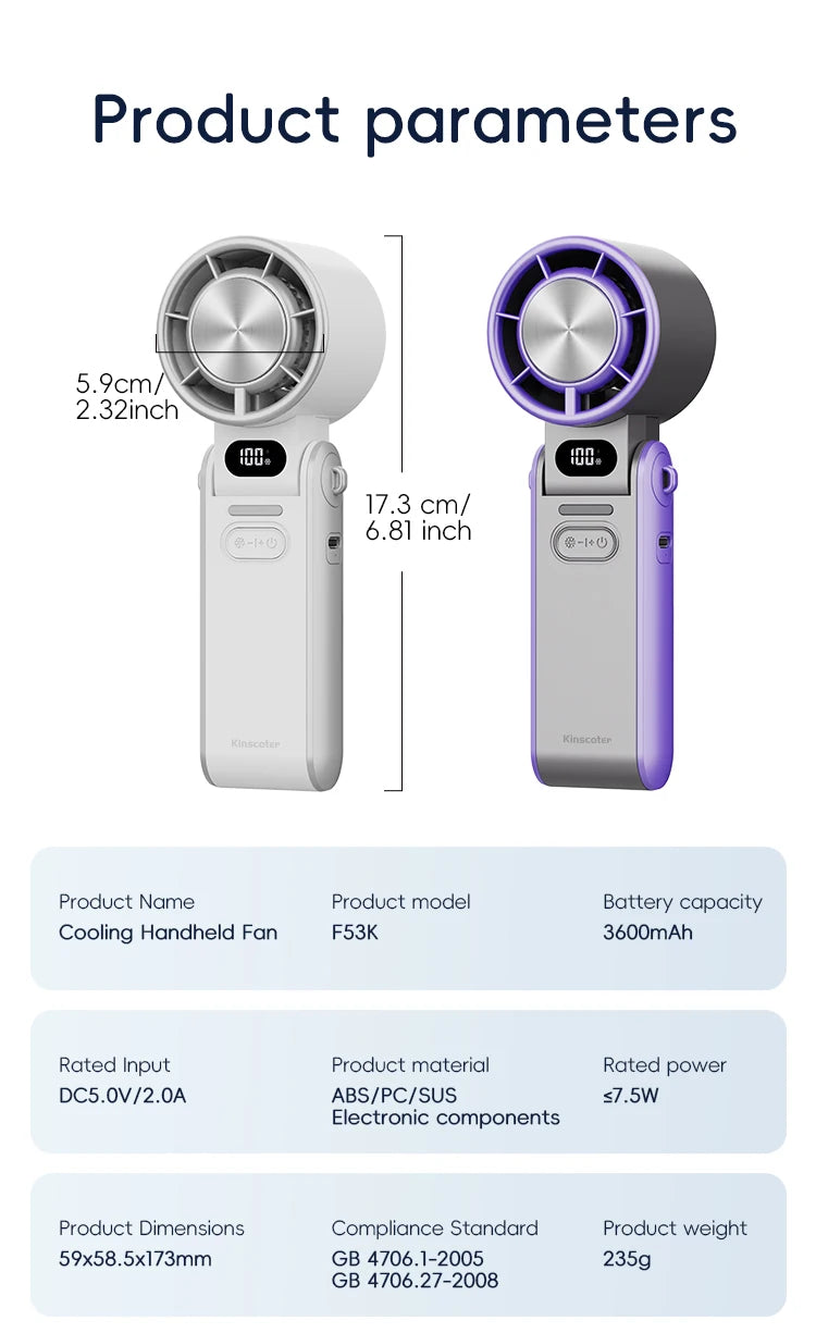 Turbo Portable Air Cooling Fan